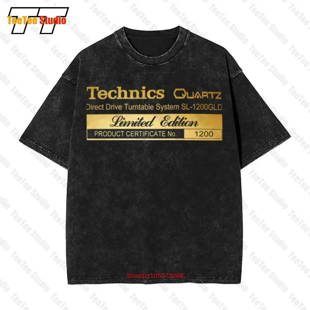 Technics Sl 1200 Gld Limited Edition Gold Vintage Oversized T-Shirt Rare Turntable Dj KBM3