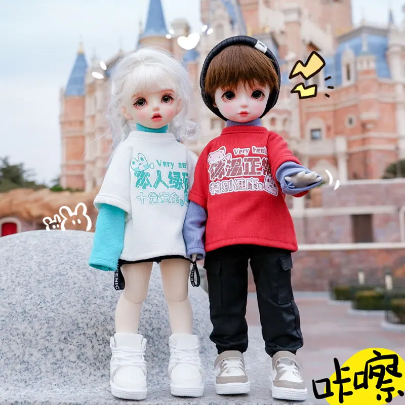 

1/6, 1/4BJD Doll Clothes Sweater Jacket Short-sleeved T-shirt for Big 1/6, Yosd, 30cm 40cm Doll Clothes BJD SD Doll Accessories