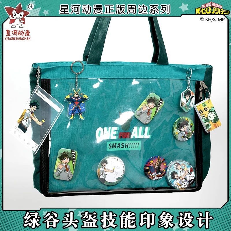 My Hero Academia Unisex Midoriya Izuku Bakugou Katsuki Todoroki Shoto Official Authorization Animation Itabag Badge Bag