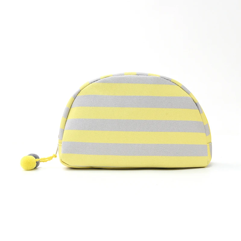 Custom Embroidered Striped Makeup Bag Personalized Name Colorful Travel Toiletry Organizer Bridesmaid Holiday Essentials Pouch