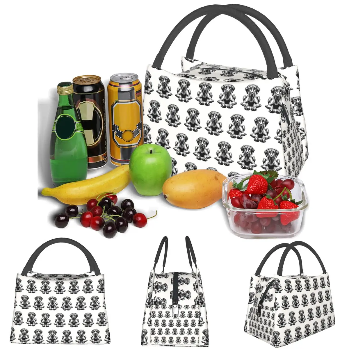 The Rhodesian Ridgeback Lightweight Handheld Insulated Lunch Bag Aluminum Foil Liner for Adults Students Travel Picnic