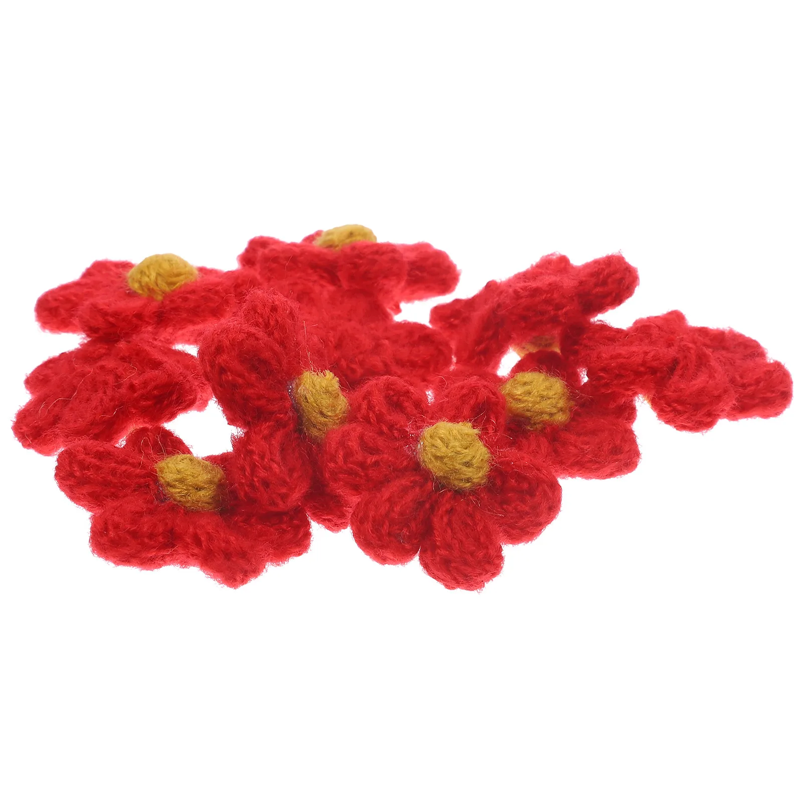 

10 Pcs Decorate Yarn Flower Patch Floral Small Sew Applique Patches Diy Clothing