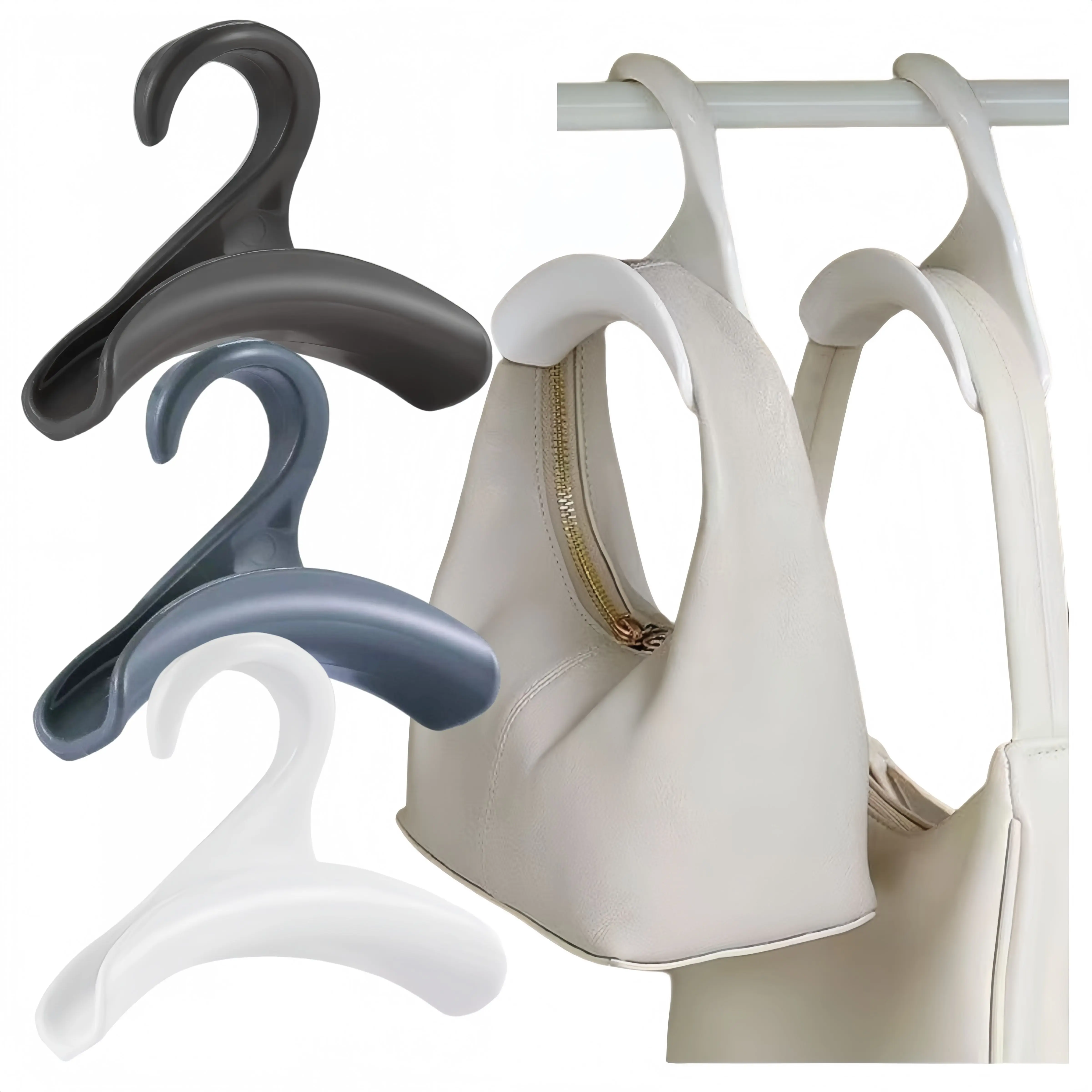 1-10 قطعة شماعات حقيبة هوك حقيبة يد قبعة وشاح تخزين الرف الشماعات خزانة ظهره هوك حقيبة يد حامل تخزين الرف منظمة