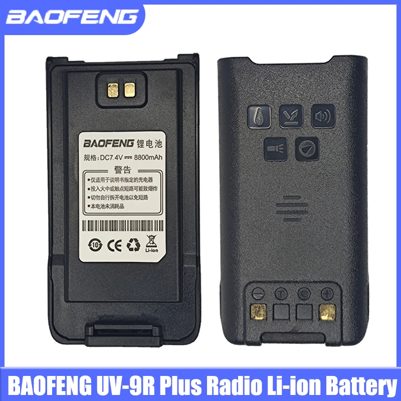 BAOFENG Original UV-9R Plus Battery For Bao Feng Walkie Talkie UV9R PLUS Two Way Radio Parts Replacement Li-ion Battery 2024 New