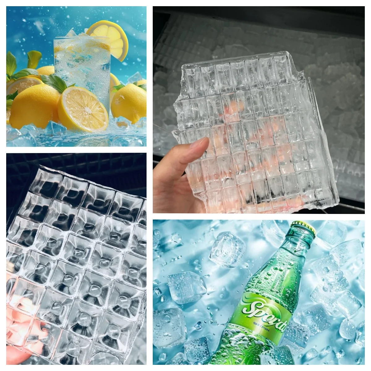 آلة صنع الثلج الصناعية التجارية 300 كجم / 24 ساعة صانع الثلج للأعمال المنزلية، آلة صنع مكعبات الثلج للبيع #5