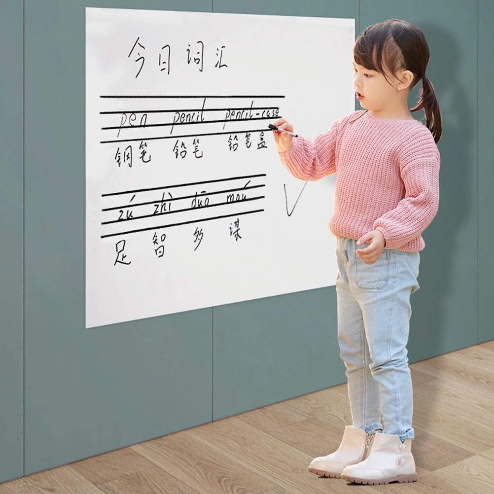 

Carry Whiteboard 45cmx2m Self Adhesive PP Dry Erase Board Removable Reusable Office Whiteboard Home Large Size