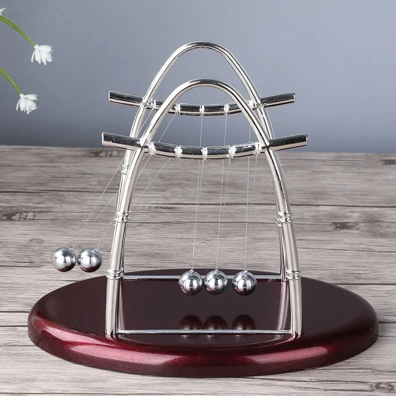 Newtons Cradle Steel Balance Ball Desktop Decoration Rotating Perpetual Motion Physical Science Pendulum Toy Craft Home Decor