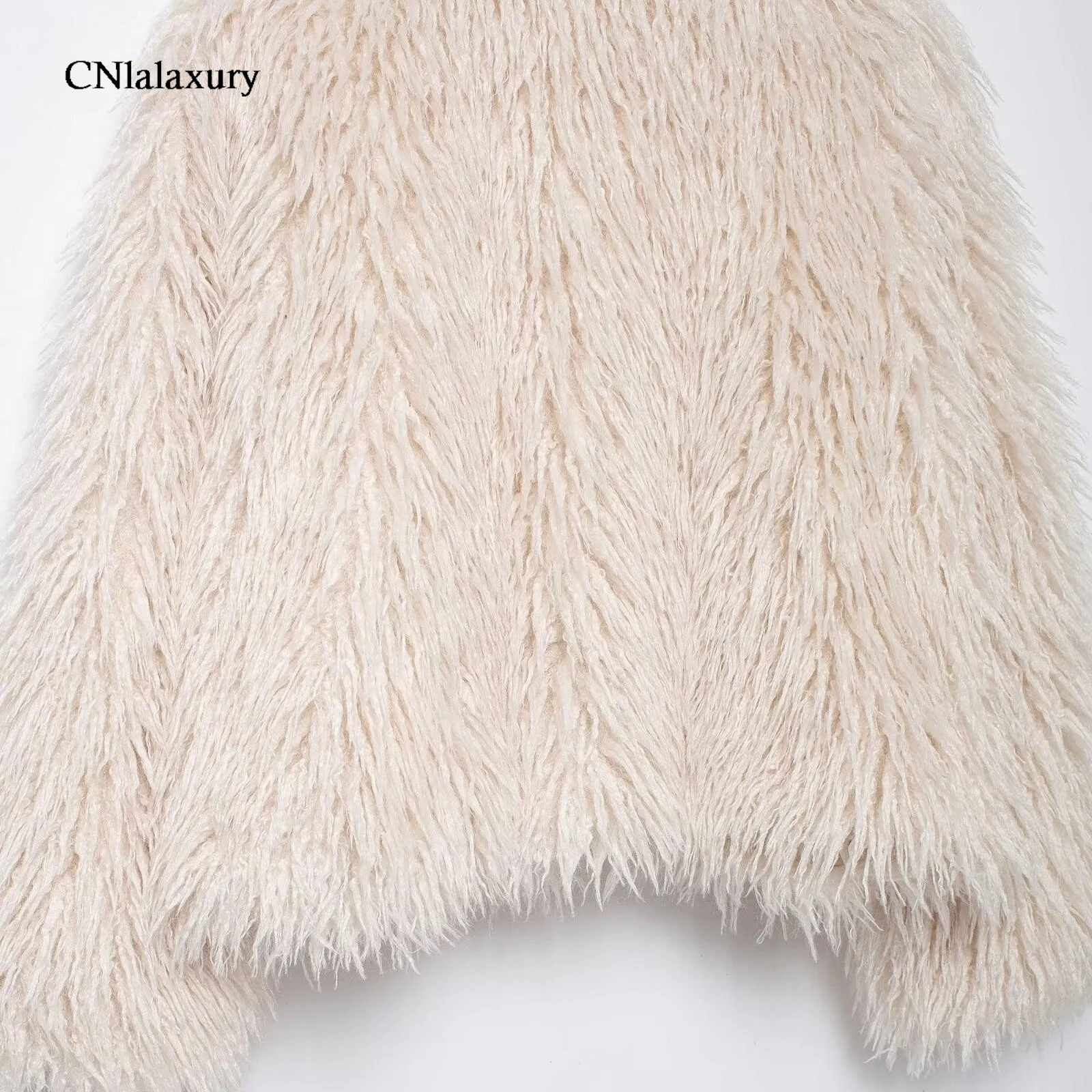 CNlalaxury Winter Warm Loose Jacket Women Faux Fur Coat Ladies Thick Short Overcoat