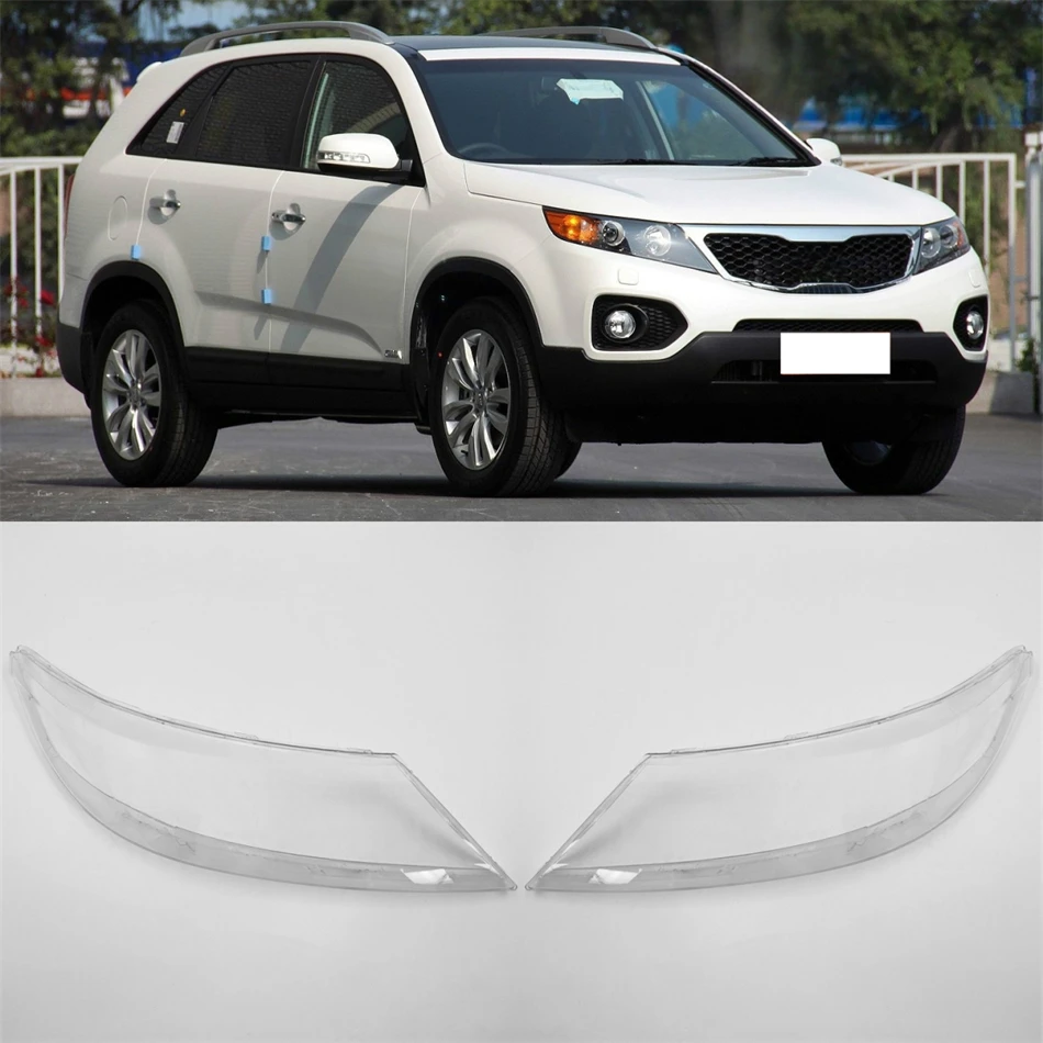 For Kia Sorento 2009 2010 2011 2012 Car Gadgets Lampshade Headlights Cover Car Front Headlight Lens Cover Lights Shell