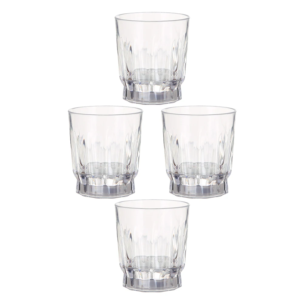 

4Pcs LED Color Changing Plastic Glasses Light Cups Button Party Favors Birthdays Weddings Banquets Home
