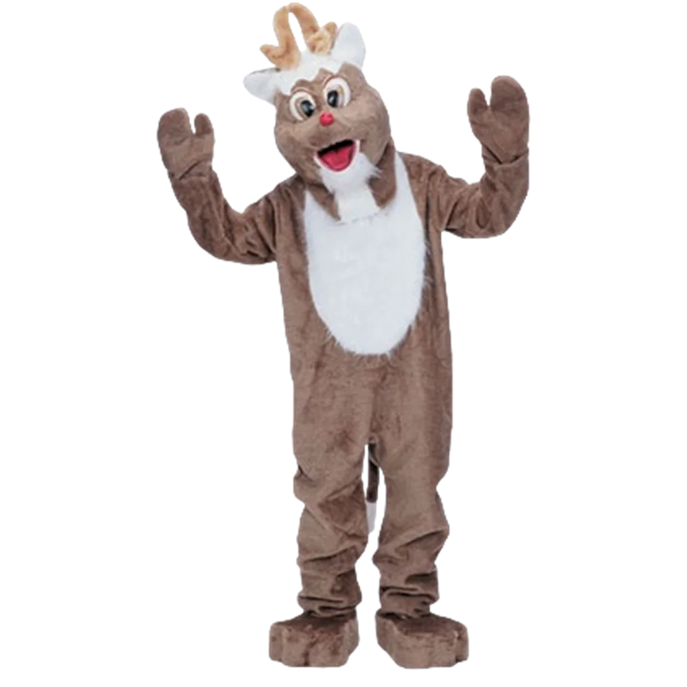 Adult Size Friendly Reindeer Mascot Costume for Christmas Celebration Party Carnival Advertising Best Quality SW627