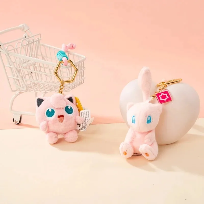Pokemon Plush Keychain Gengar Doll Cake Keyring Soft Mimikyu Mew Jigglypuff Sprigatito Backpack Pendant Collectible Gift To Fans