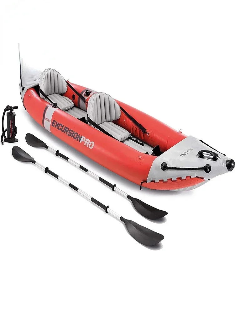 Double kayak inflatable boat, assault , fishing , rubber, folding canoe, air cushion , wear-resistant and thick