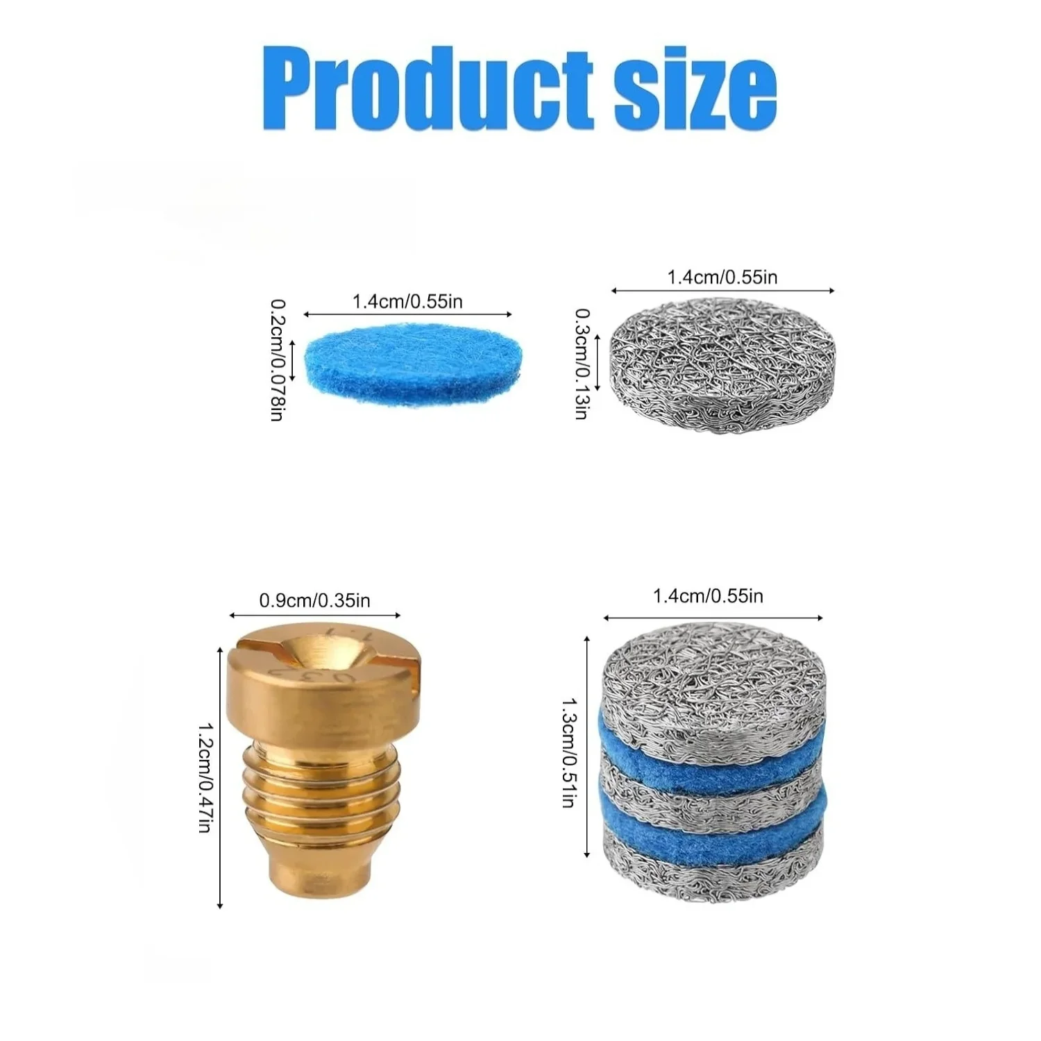 1.0-1.4MM Foam Cannon Orifice Nozzle Tips With Foam Maker Mesh Filter High Pressure Foam Wash Accessories Replacement