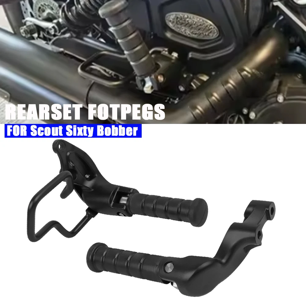 

Motorcycle Rearset Footpeg Footrest For Indian Scout 15-24 Scout Sixty 16-24 Scout Bobber 18-24 Folding Rear Foot Pegs Pedal