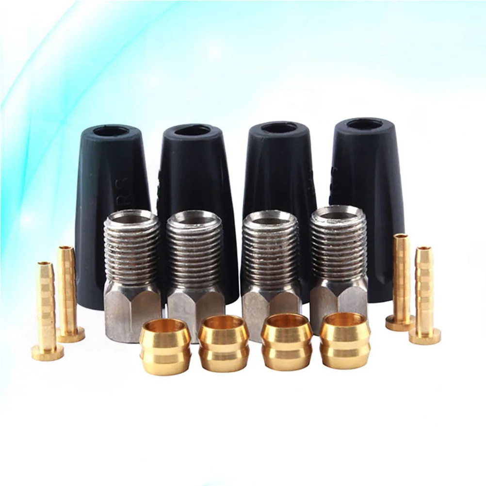

Hydraulic Brake Joint Set Pressure Pipe Replacement For Mountain Bike Durable Copper Material Long Lasting Lightweight With