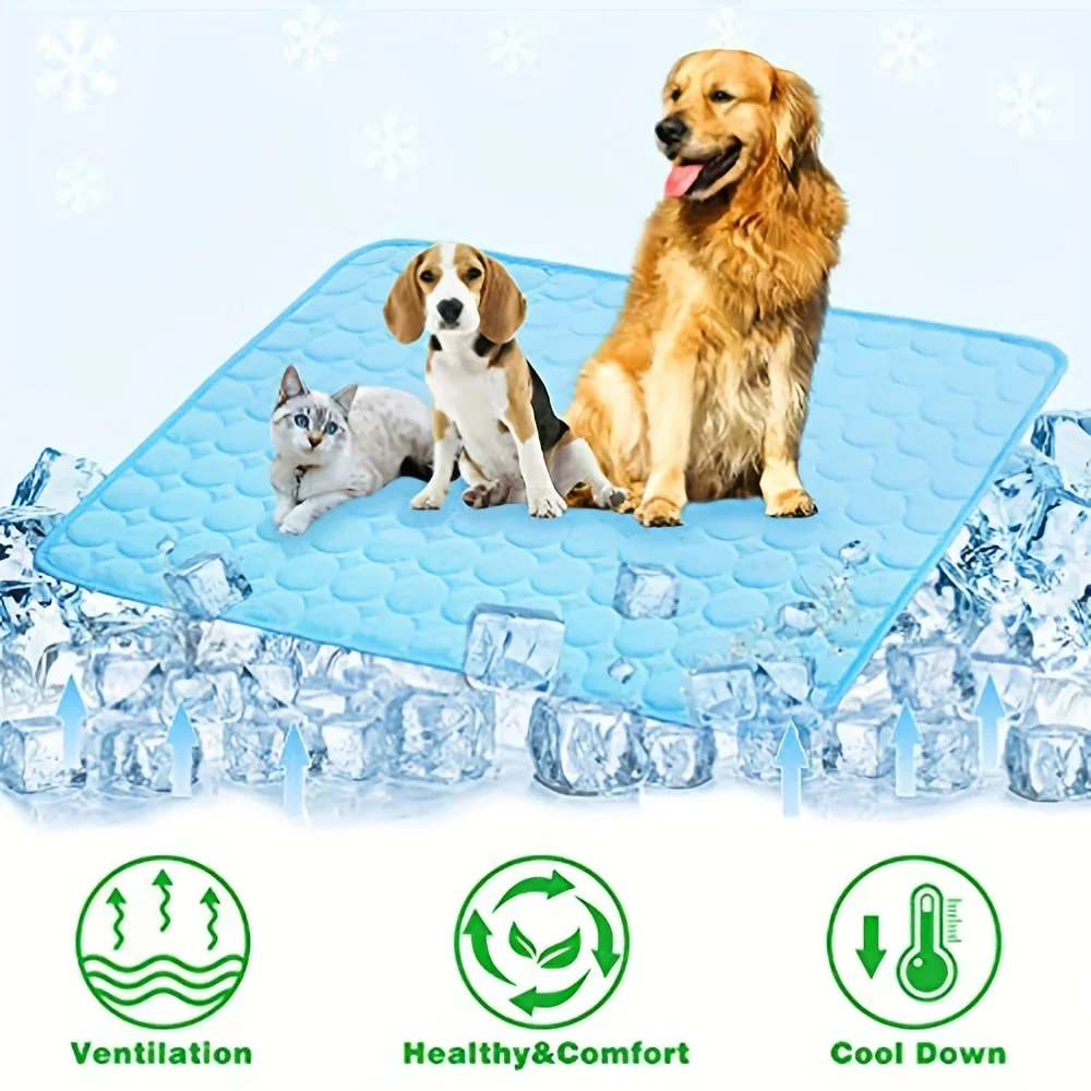 Pet Cooling Mat Summer Breathable Multiple Sizes Dog Sleeping Cushion Ice Cool Cat Mat Indoor Home Pet Accessories