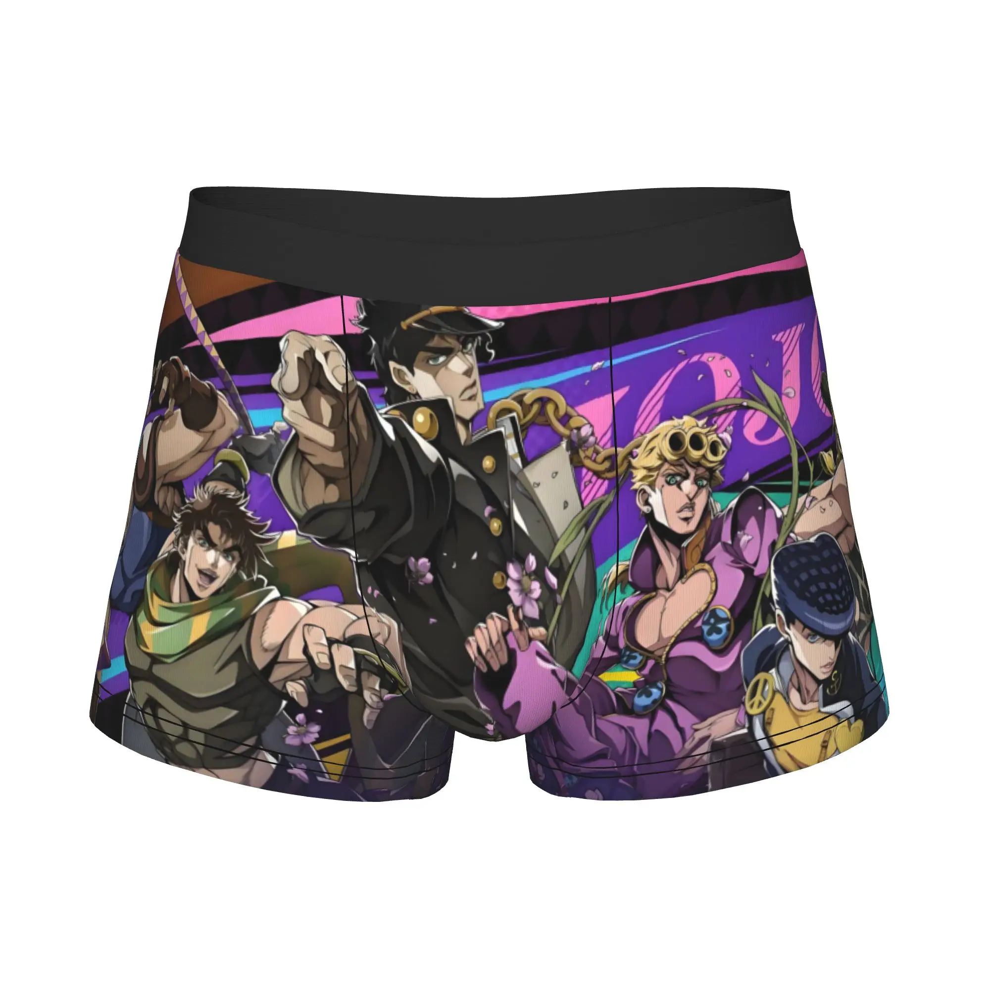 Fashion Adventure Anime Hero Boxers Shorts Panties Male Underpants Breathable JoJos Bizarre Briefs Underwear