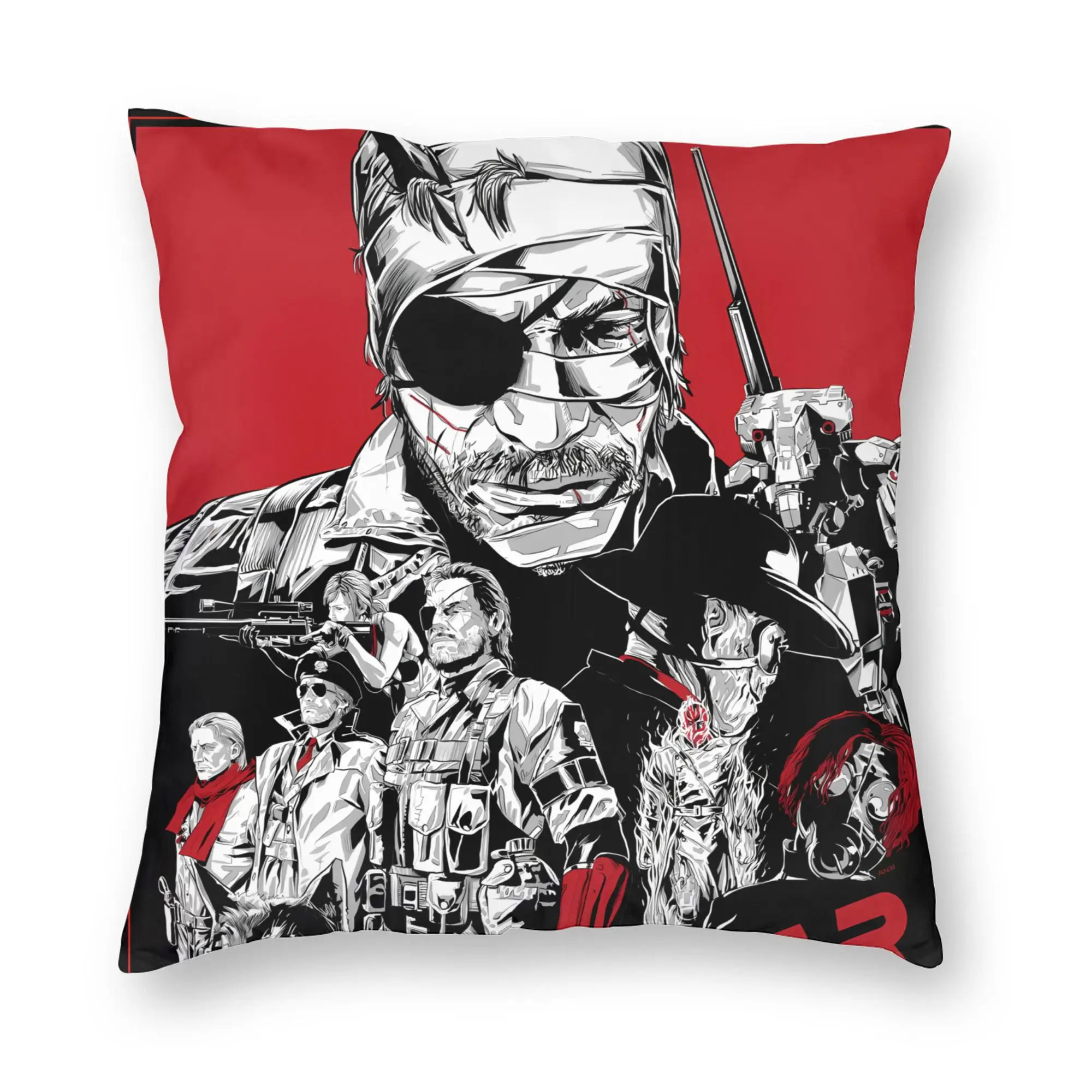 Pillow Cover Metal Gear Solid Game  Kawaii Pillow Case For Living Room Chair Pillowcases