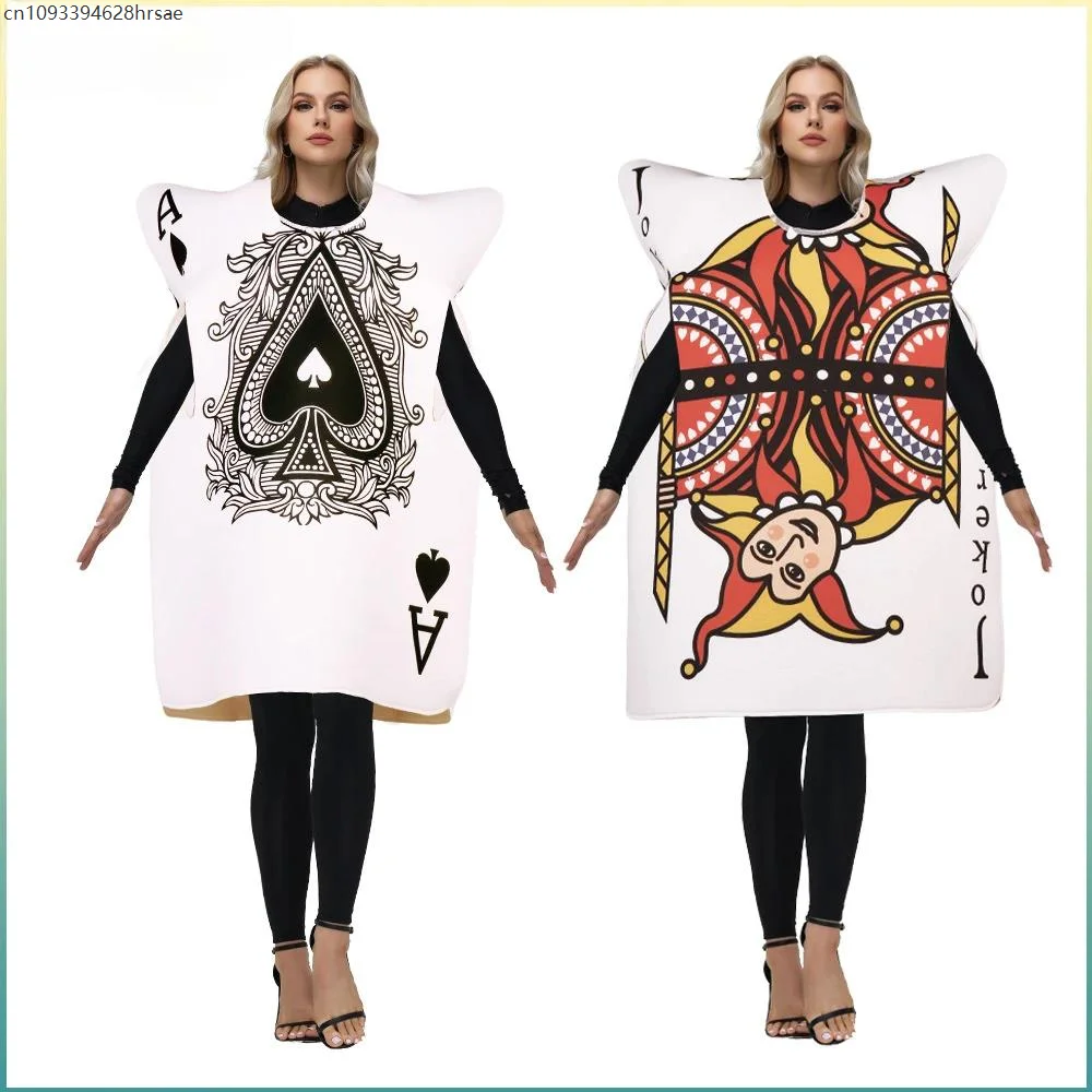 

2025 King Spades Cosplay Costume Poker Party Role-Playing Funny Outfit Fancy Disguisement Wear Sponge Adult Stage Couple Clothes