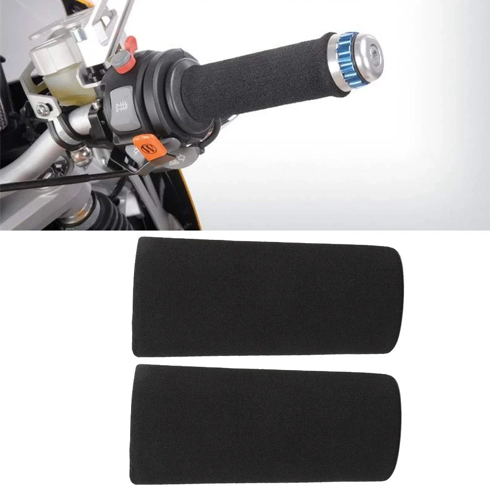 2pcs Motorcycle Non Slip Anti Vibration Soft Foam Handlebar Grip Cover