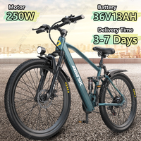Aairsk-GT900 Electric Bicycle 250W 36V13AH Removable Lithium Battery Adult Electric Bike 24-inch Tire City Travel Riding E-bike