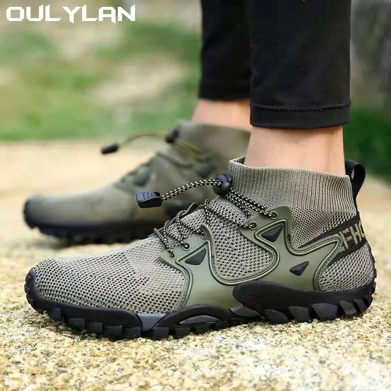 Oulylan Outdoor w górę rzeki buty do wody męska turystyczne buty sportowe rzeka spacerująca po szlaku kempingowym buty górskie wiosennych letnich mężczyzn