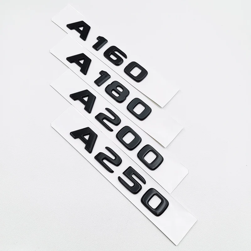 3D ABS Black A35 A45 A160 A180 A200 A250 Logo Letters 4MATIC Badge Car Rear Star Sticker AMG Emblem For Mercedes Benz W176 W177