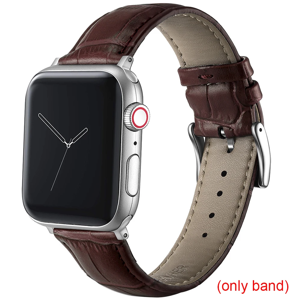 Leather Band for Apple Watch Strap 49mm 45mm 41mm 44mm 40mm 42mm 38mm Soft Bracelet Belt Loop iWatch Ultra Series 3 4 5 SE 6 7 8