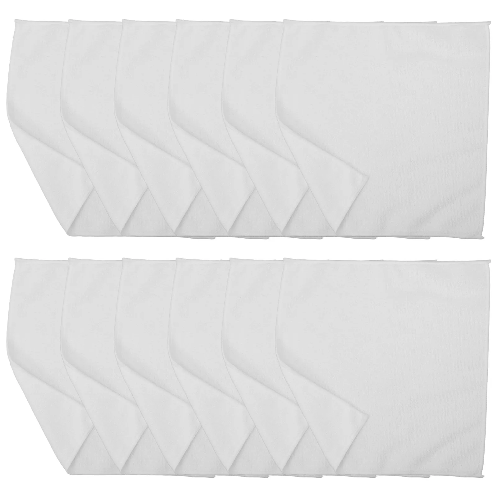 

12 Pcs Thickened Absorbent Towels Cleaning Cloths Table Car Wash Drying Reusable Household Rags