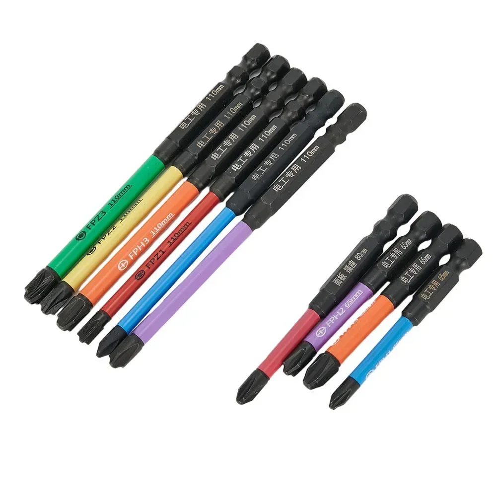 Cross Screwdriver PZ Screwdriver Bit Color Differentiation FPH1 FPH2 FPH3 For Electrician Slotted Cross Screwdriver Brand New