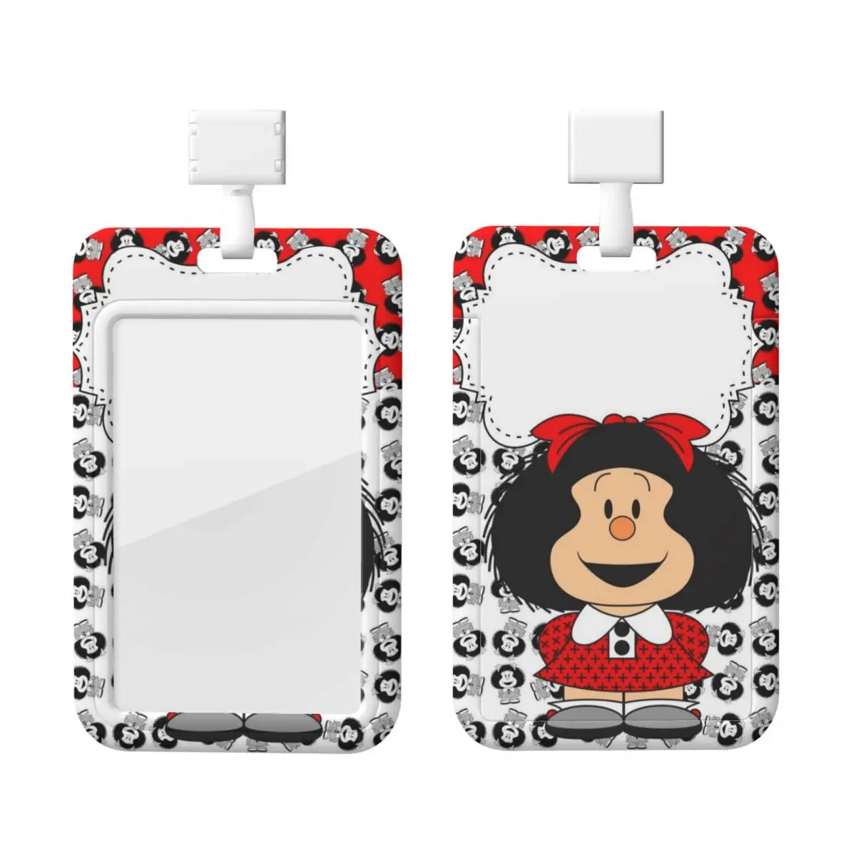 

Custom Neck Lanyard Card Holder Mafalda Card Badge Holder For Subway Bus Bank Card Lanyard Credential Badge Holder Factories