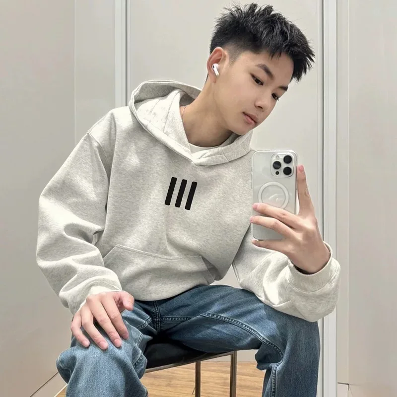 2024FEAR OF GOD double line ESSENTIALS American fashion plus fleece loose men\'s couple FOG hoodie