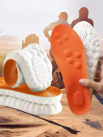 Sport Latex Insoles Soft High Elasticity Shoe Pads Orthotic Breathable Deodorant Shock Absorption Cushion Arch Support Insole