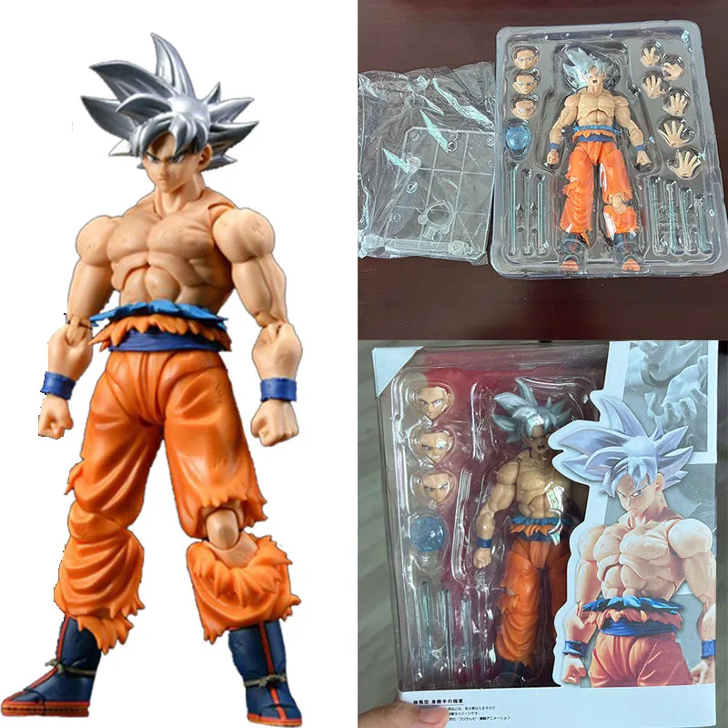 لعبة دراغون بول Z الشكل SHFiguarts أنيمي سوبر وايت الشعر سون جوكو عمل أرقام Migatte لا جوكو 15 سنتيمتر نموذج تمثال لعبة هدية