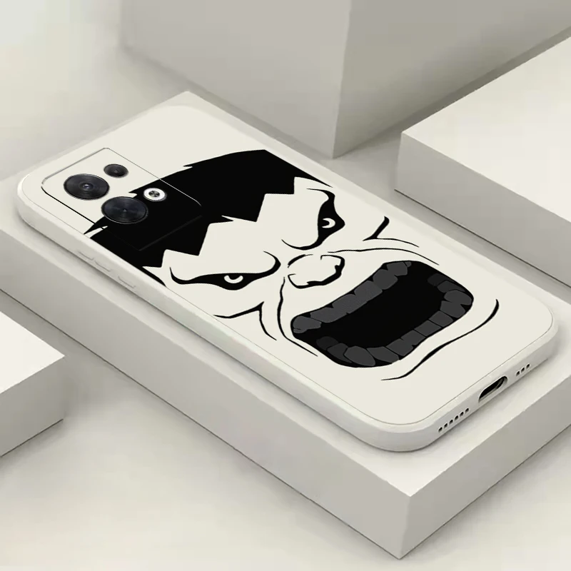 마블 헐크 베놈 로고 휴대폰 케이스, OPPO Find X6 X5 X3 Pro Lite Neo OPPO Reno 9 8 7 Pro Lite 8T 8Z 7Z 5G Funda