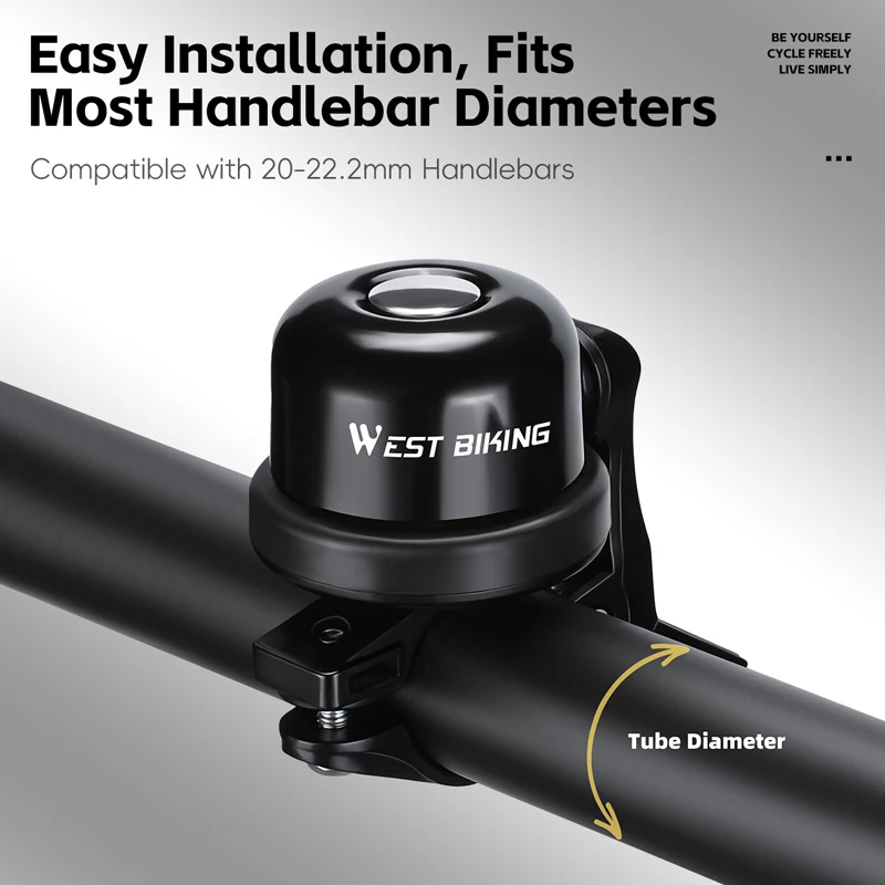 

Professional Anti-Theft Bike Bell with Hidden AirTag Holder Waterproof Loud Sound Aluminum Alloy/Copper Bike Safety Warning Horn