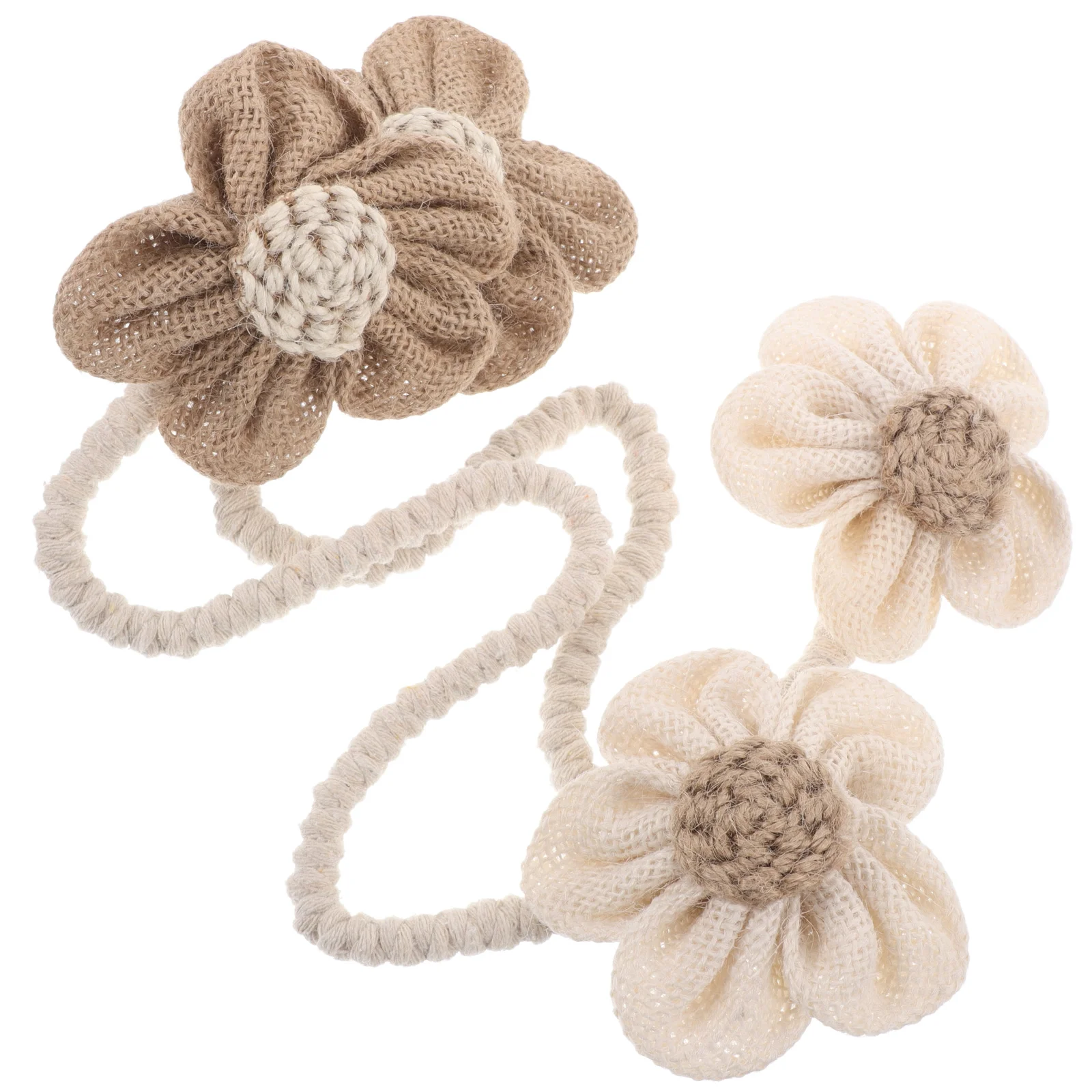 

2 Pcs Sunflower Decor Curtain Tie Outdoor Tiebacks Rope Cute for Curtains Holdbacks Window Treatment