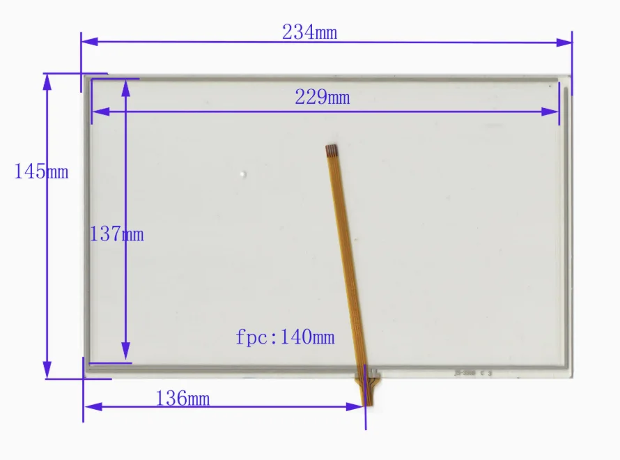 

10.1-inch 234 * 145mm touch external screen handwriting screen four wire resistor notebook tablet universal