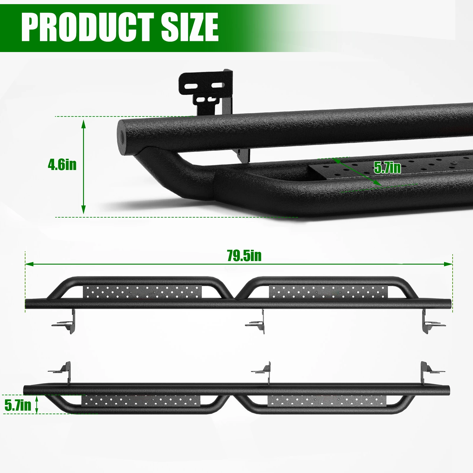 Side Step Running Boards for 15-22 Chevrolet Colorado/GMC Canyon Crew Cab