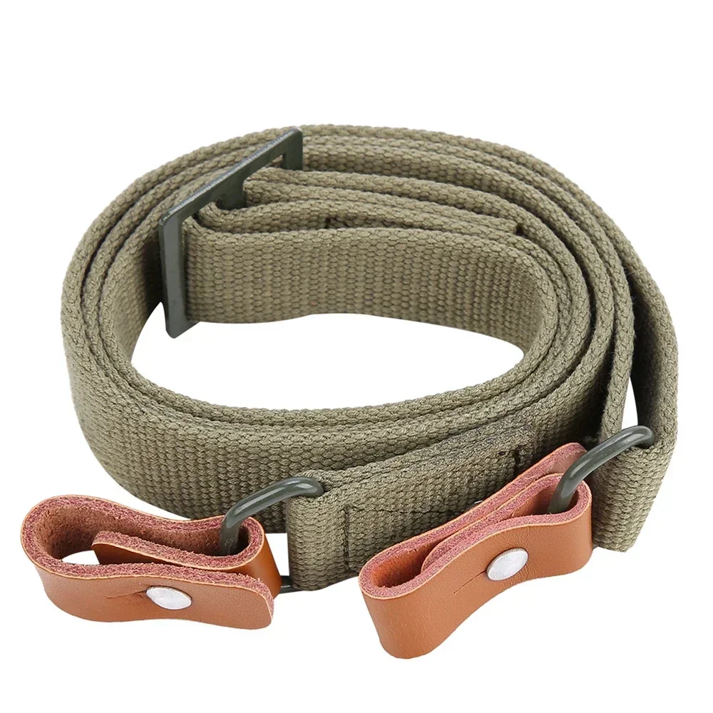

Original Gun Sling Airsoft Military Hunting Shooting Adjustable Leather Two Point Tactical AK Rifle Strap Outdoor Survival Belt