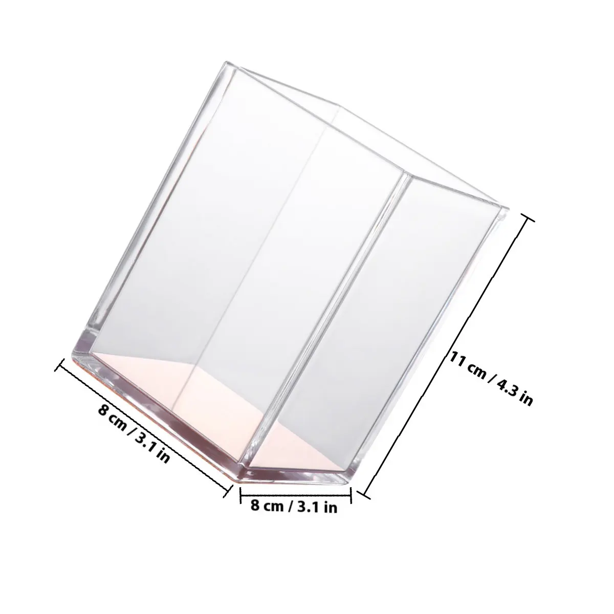 Clear Acrylic Pen Stand Transparent Pencil Organizer for Students Teachers Artists Pens Pencils Brushes Markers Desktop Storage