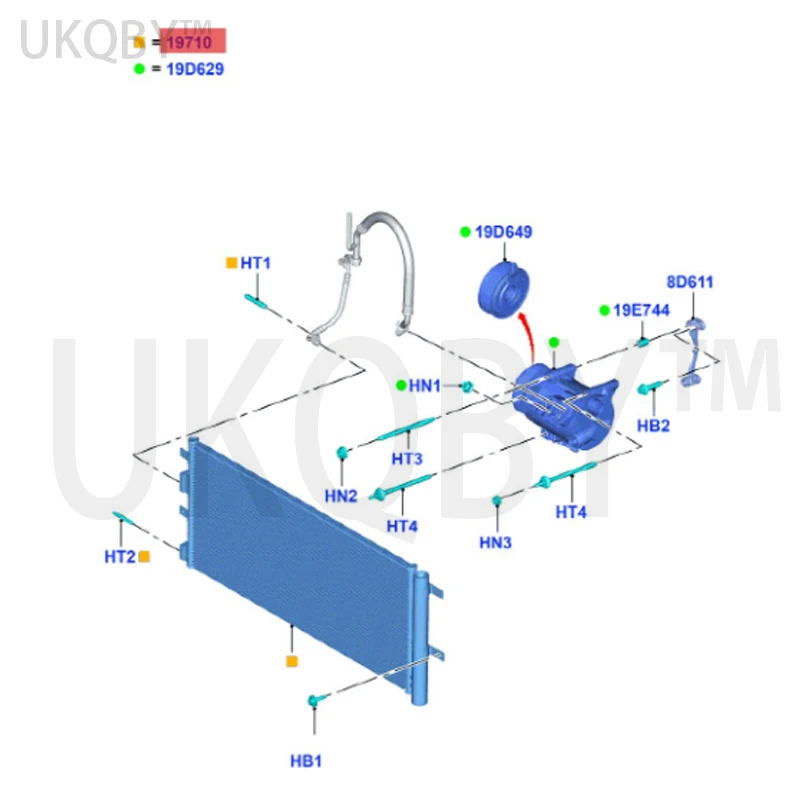 Ne w Mo nd eo 13 1.5/2.0/Ta ur us 1.5 Heat dissipation network DG9H19710AE