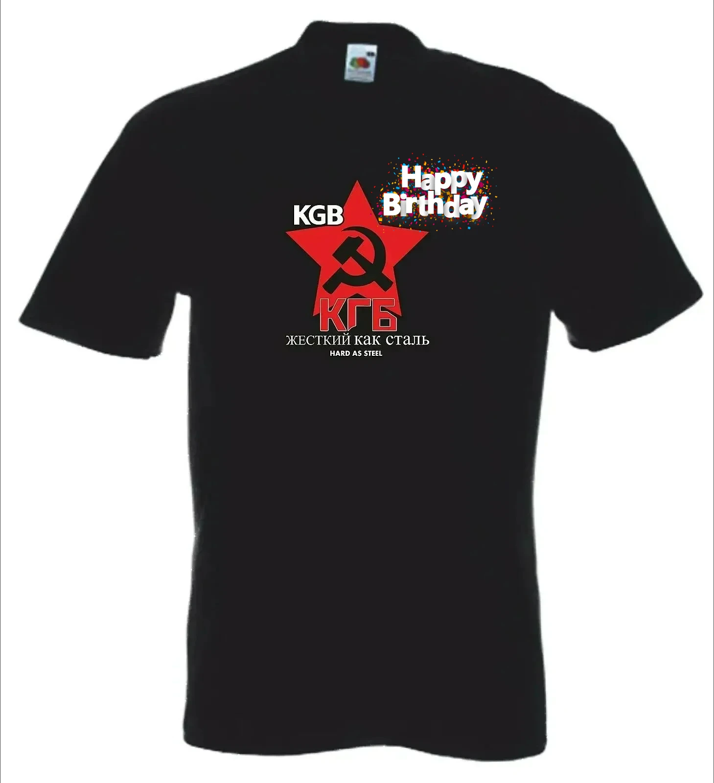 

Футболка в советском стиле с изображением косы и молота КГБ СССР, 100% хлопок, с круглым вырезом, короткий рукав, летняя повседневная мужская футболка