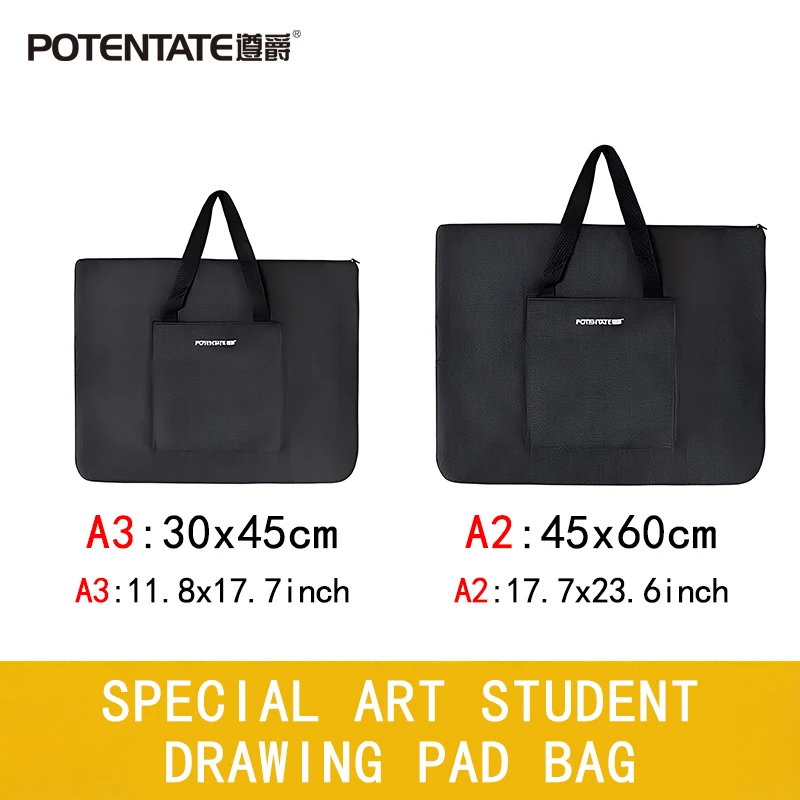 POTENTATE Art Drawing Bag - Painting Tools, Drawing Board Storage Bag, Waterproof Canvas, Single-Shoulder Backpack