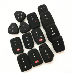 Silicone Key Case For Toyota Camry CHR Corolla RAV4 Avalon Land Cruiser Prado Prius Remote Fob Cover 2 3 4 Button 2017 2018 2019