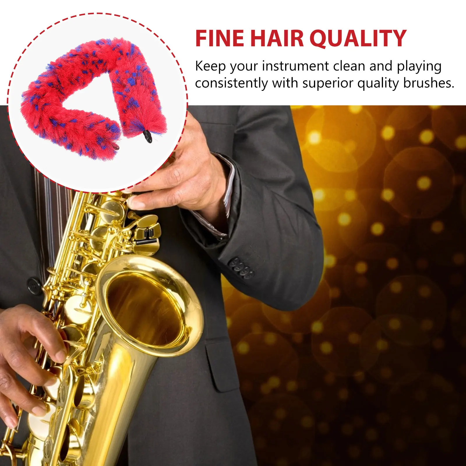 

Saxophone Cleaning Brush Baby Kit Saxophones Flute Accessories Instrument Cleaner