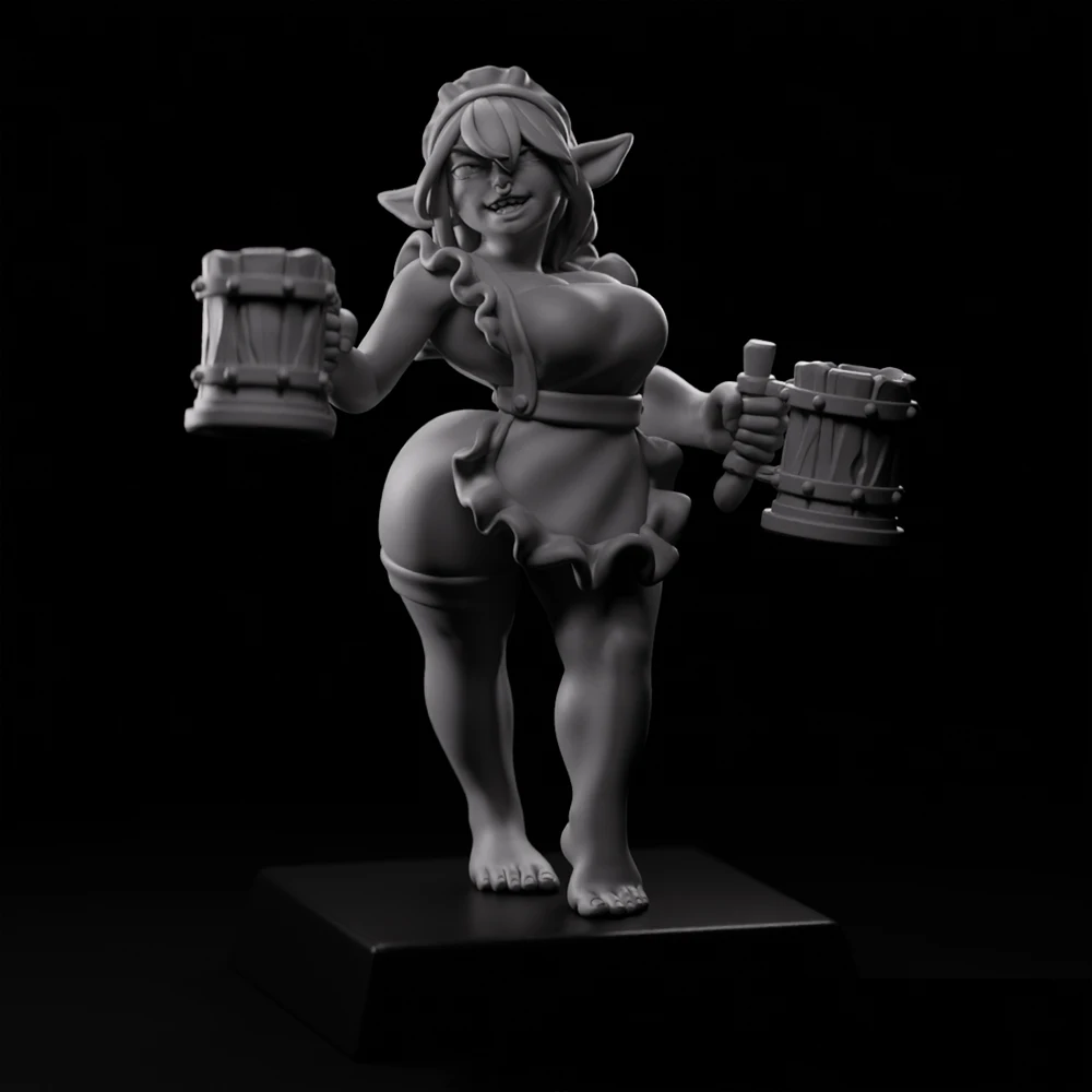 

NSFW Sexy Beer Girl Goblin Resin Model Kit 3d Print Doll 1/24 Unassembled Resin Figure Statue Kits Unpainted Toy Gk Play Set