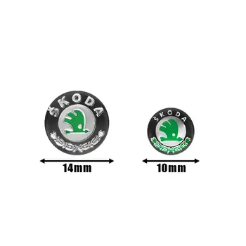10mm nálepka s dálkovým ovládáním na auto Hliníková nálepka se znakem pro Škoda Octavia Kodiaq Fabia Superb Rapid Kamiq Karoq Derivati Yeti Enyaq A7 10 nejlepší prodej Samolepka s logem Škoda Key - №2