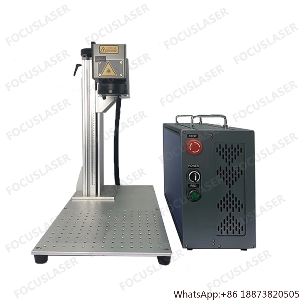 Focus Hot Sale Raycus Fiber 60W 100W Split Metal Jewelry Plastic Leather  Marking Machine